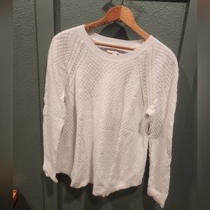 🤍 LOFT Textured Knit Sweater | Ivory | Women’s Large